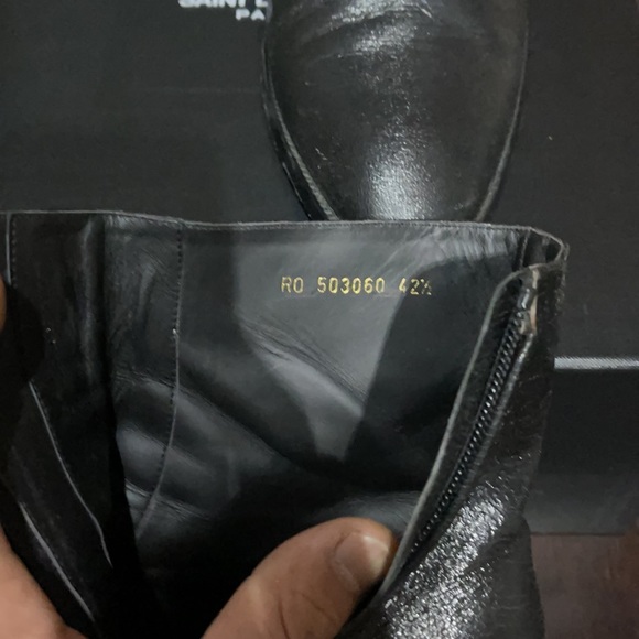 Saint Laurent Wyatt Metallic 40 Zip Boot - Picture 5 of 6